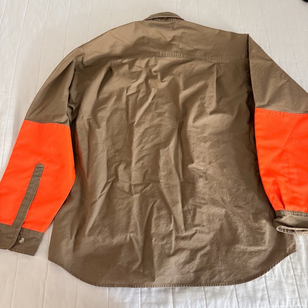 Columbia Hunting Men's Shooting Shirt LARGE  RH Khaki‎ Blaze Orange - Picture 8 of 8
